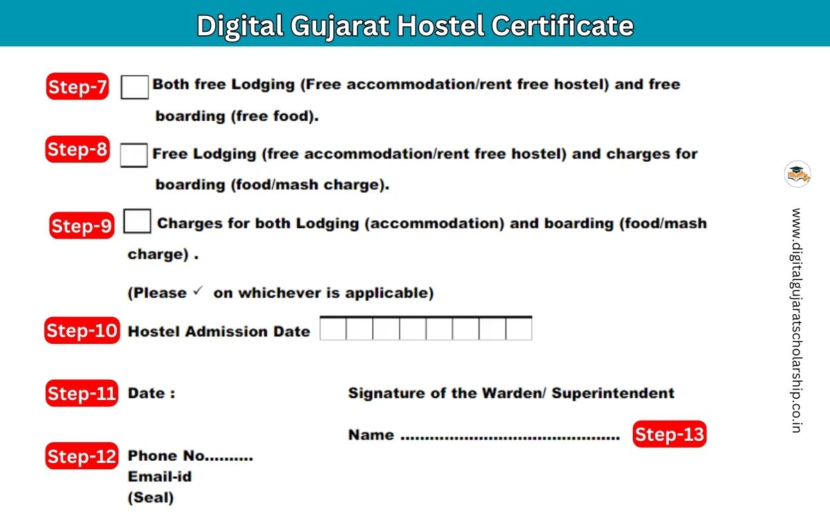 Digital Gujarat Hostel Certificate PDF Download