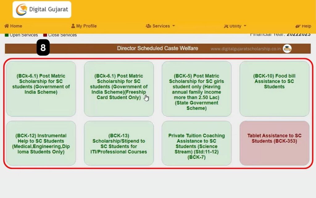 how to fill digital gujarat scholarship form
