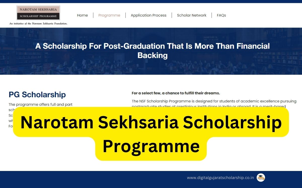 Narotam Sekhsaria Scholarship Programme