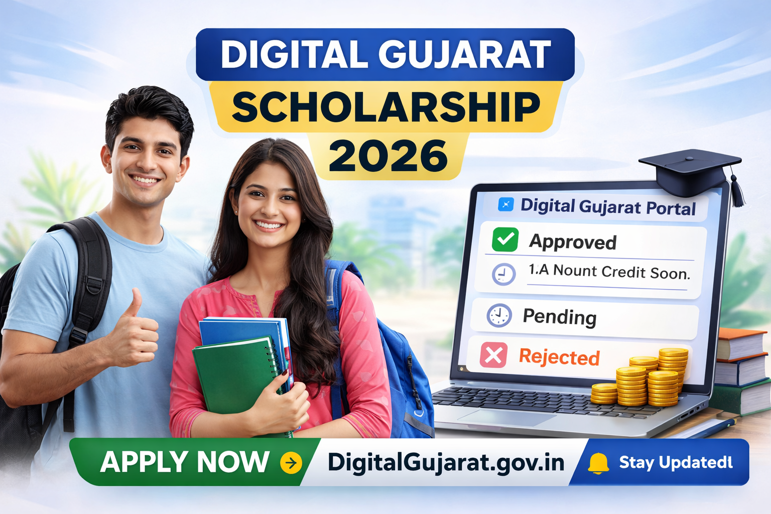 digital gujarat scholarship 2026 apply online login status and benefits for students